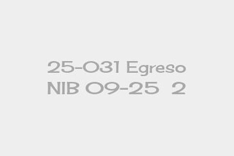 25-031 Egreso NIB 09-25  2