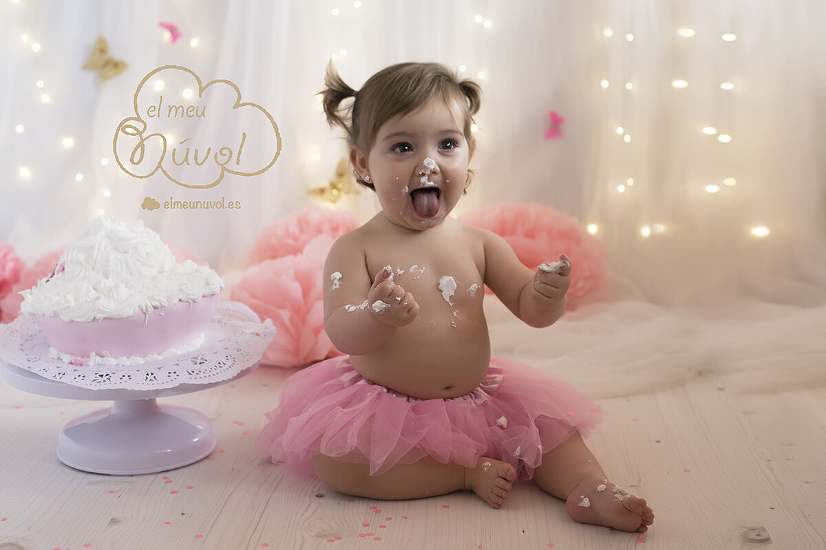 fotografía cumpleaños smash the cake fotógrafo igualada el meu núvol recién nacido newborn nadó nounat bebé00038
