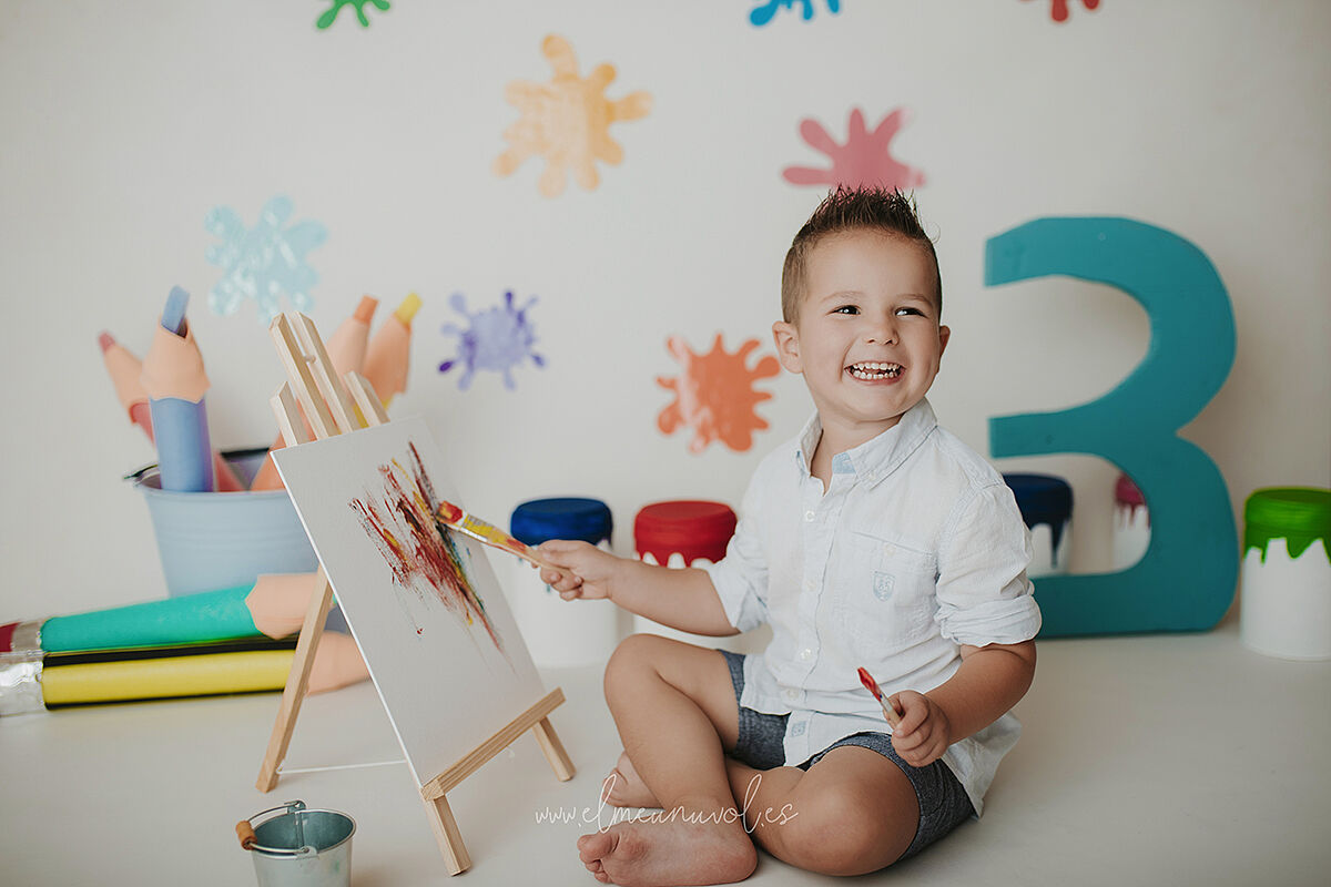 sesion smash paint en igualada el meu nuvol fotografia de cumpleaños infantil familiar00005